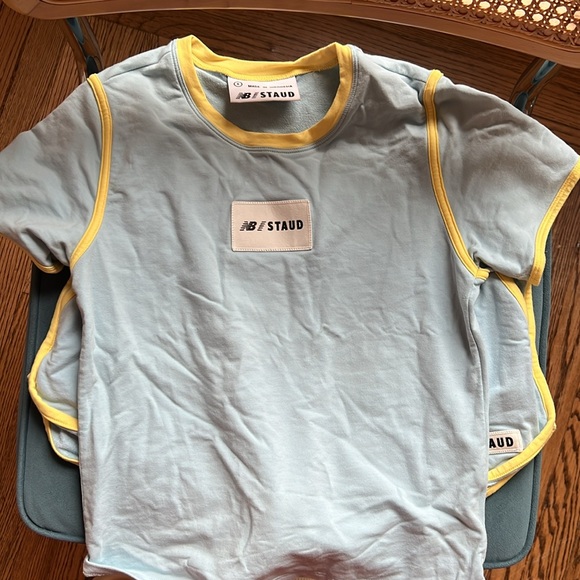 Limited edition Staud x New Balance yellow and blue athletic 2 piece SET - Picture 8 of 8